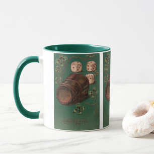 Vintager St. Patrick's Day, Viel Glück Irish Dice Tasse