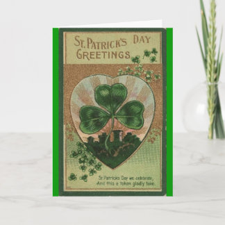 Vintager St. Patricks-Tag Karte