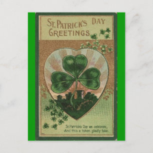 Vintager St. Patricks-Tag Postkarte