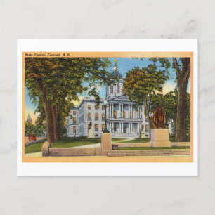 Vintager Staat Hauptstadt Concord, New Hampshire Postkarte