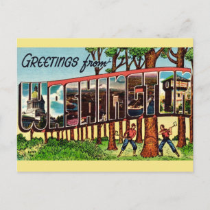 Vintager Staat in Washington Postkarte
