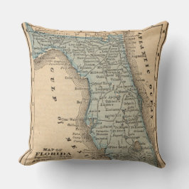 Vintager Staat von Florida Map Pillow Kissen