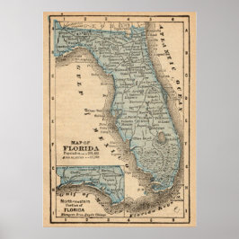 Vintager Staat von Florida Poster
