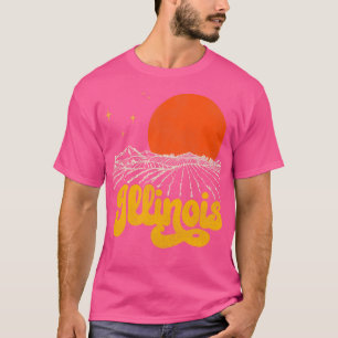 Vintager Staat von Illinois Mitte Jahrhundert ersc T-Shirt