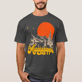Vintager Staat von Mississippi Mitte des Jahrhunde T-Shirt