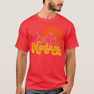 Vintager Staat von Montana Mitte des Jahrhunderts T-Shirt