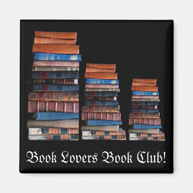 Vintager Stapel alter Bücher Magnet (Vorne)
