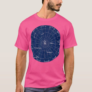 Vintager Star Map Chart Constellation Astronomie W T-Shirt