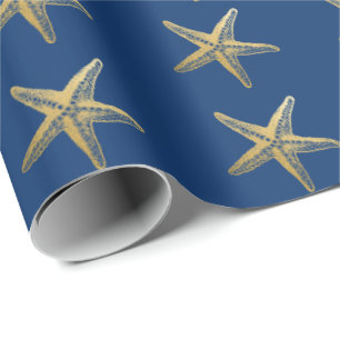 Vintager Starfish Sketch Geschenkpapier