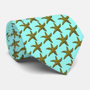 Vintager Starfish Zeichnend Krawatte