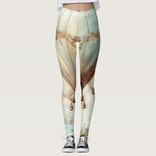 Vintager Steampunk-Heißluftballon (2) Leggings