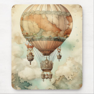 Vintager Steampunk-Heißluftballon (5) Mousepad
