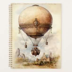 Vintager Steampunk Heißluftballon Planer