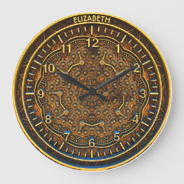 Vintager Steampunk Retro Rusty Art Déco Uhr (Vorderseite)