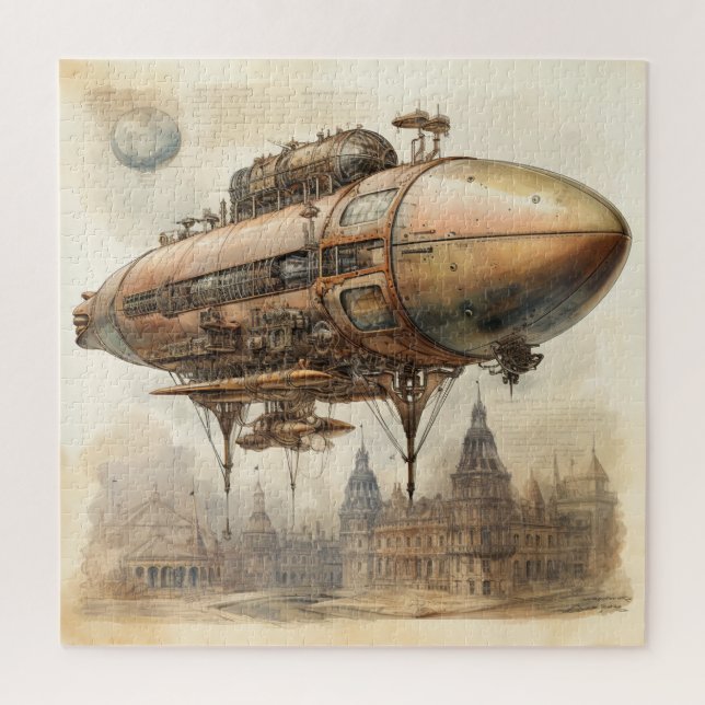 Vintager Steampunk Zeppelin (12) Puzzle (Vertikal)