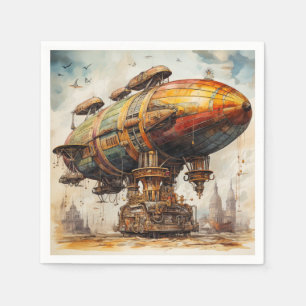 Vintager Steampunk Zeppelin (1) Serviette