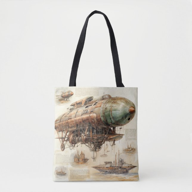Vintager Steampunk Zeppelin (4) (Vorderseite)