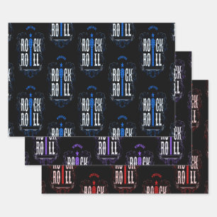 Vintager Stein und Rollen Geschenkpapier Set