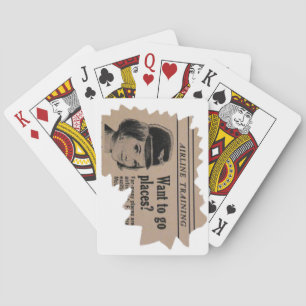 Vintager Stewardess-Flug Spielkarten