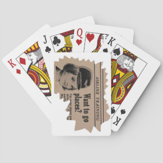 Vintager Stewardess-Flug Spielkarten