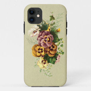 Vintager Stiefmütterchen-Blumenstrauß Case-Mate iPhone Hülle