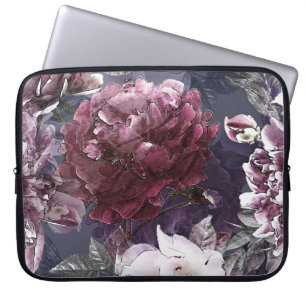 Vintager Stift Florals: farbenfroher Bokeh. Laptopschutzhülle