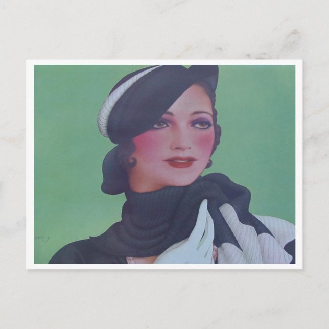 Vintager Stil 1932 Postkarte (Vorderseite)