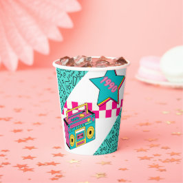 Vintager Stil 1990 Stereo Pappbecher