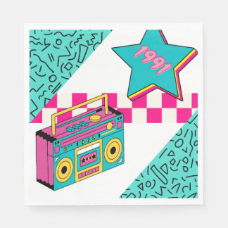 Vintager Stil 1991 Stereo Serviette