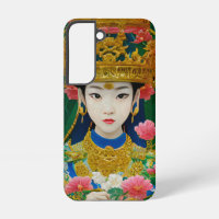 Vintager Stil Abstraktes Asiatisches Mädchen mit B