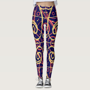 Vintager Stil abstraktes trendiges Design Leggings