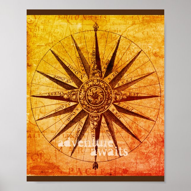 Vintager Stil Anführungskarte Poster (Vorne)