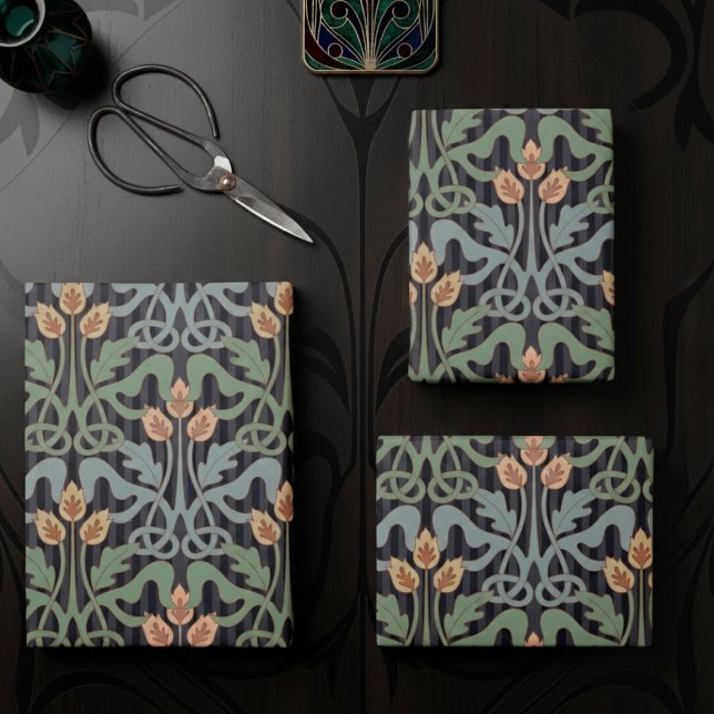 Vintager Stil Art Nouveau Geschenkpapier Set (Von Creator hochgeladen)