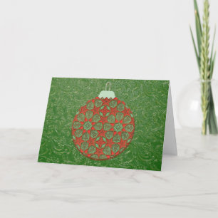 Vintager Stil Art Ornament Weihnachtskarte Karte