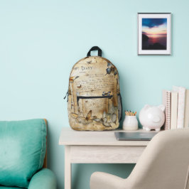 Vintager Stil Bedruckter Rucksack