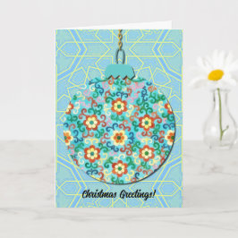 Vintager Stil Blumendekoration Art Weihnachtskarte Karte