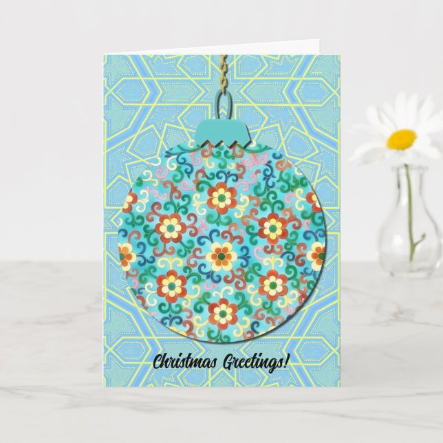 Vintager Stil Blumendekoration Art Weihnachtskarte Karte (Kleine Pflanze)