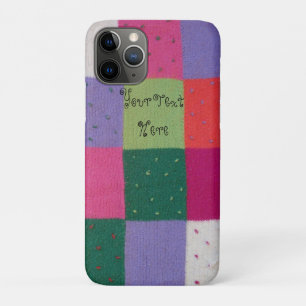 Vintager Stil, buntes Strickdesign iPhone 11 Pro Hülle