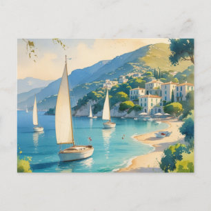 Vintager Stil Cote D'Azur Ankündigungspostkarte