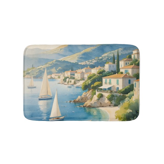 Vintager Stil Cote D'Azur Badematte (Vorderseite)