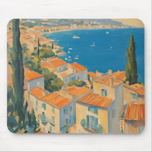 Vintager Stil Cote d'Azur Französisch Reisen Wasse Mousepad