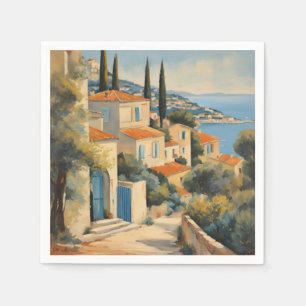 Vintager Stil Cote d'Azur Französisch Reisen Wasse Serviette