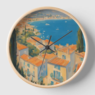 Vintager Stil Cote d'Azur Französisch Reisen Wasse Uhr