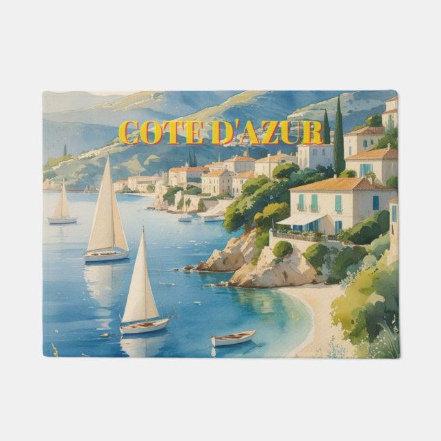 Vintager Stil Cote D'Azur Fußmatte (Vorderseite)