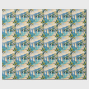 Vintager Stil Cote D'Azur Geschenkpapier