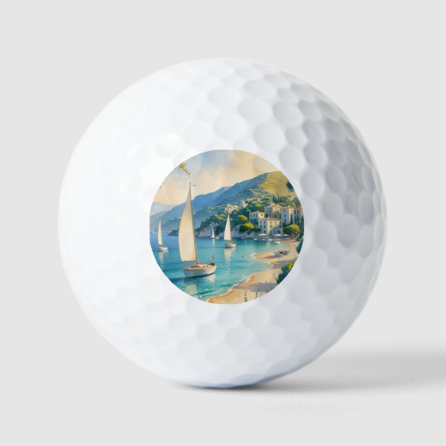 Vintager Stil Cote D'Azur Golfball (Vorderseite)
