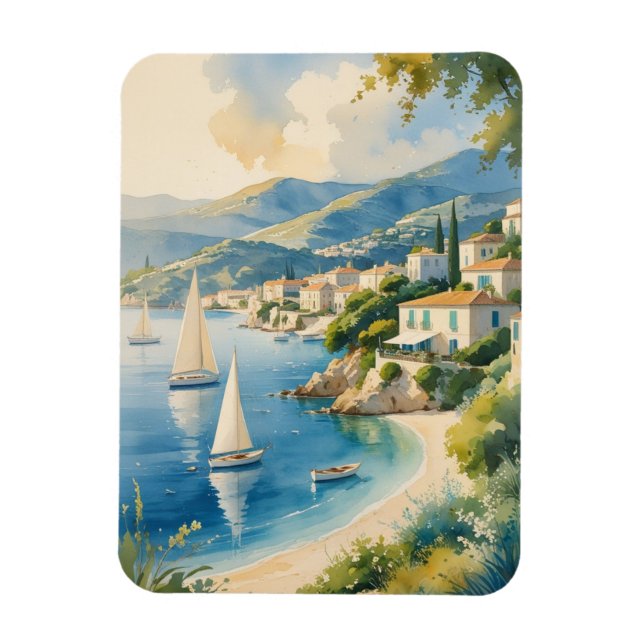 Vintager Stil Cote D'Azur Magnet (Vertikal)