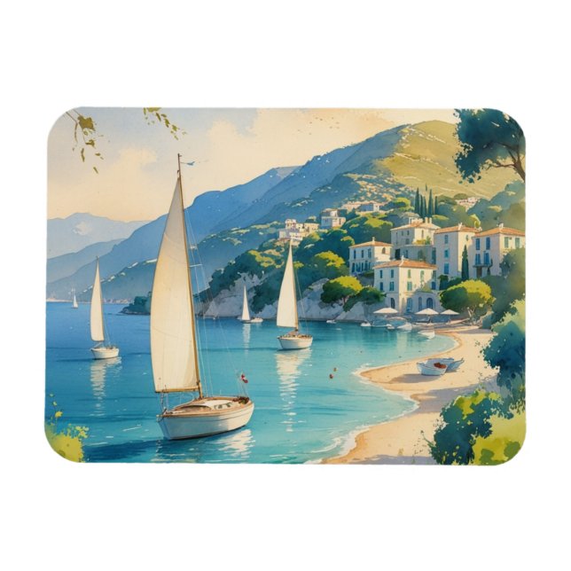Vintager Stil Cote D'Azur Magnet (Horizontal)