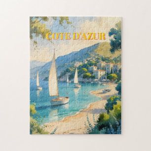 Vintager Stil Cote D'Azur Puzzle