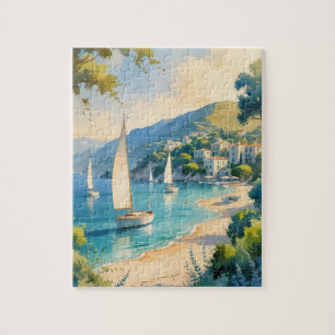 Vintager Stil Cote D'Azur Puzzle